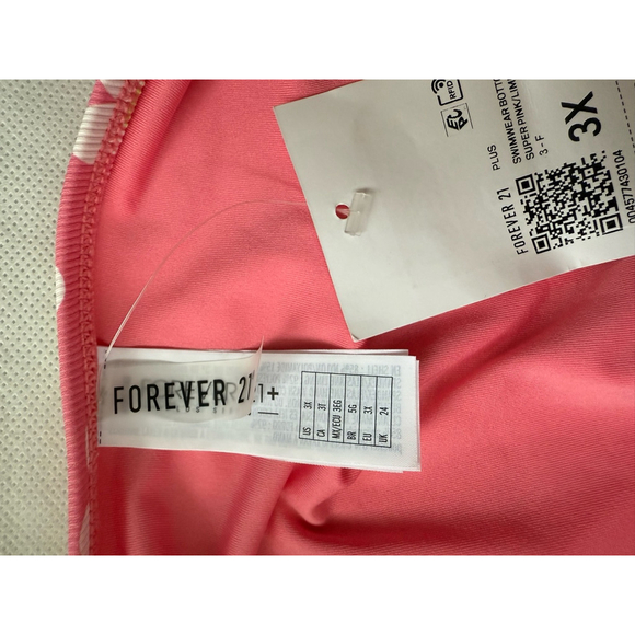 NWT Forever 21 Floral pink and lime bikini bottom size 3X - Picture 4 of 5